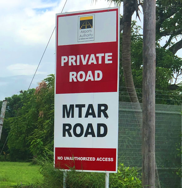 Road and Traffic Signs in Chaguanas, Trinidad and Tobago