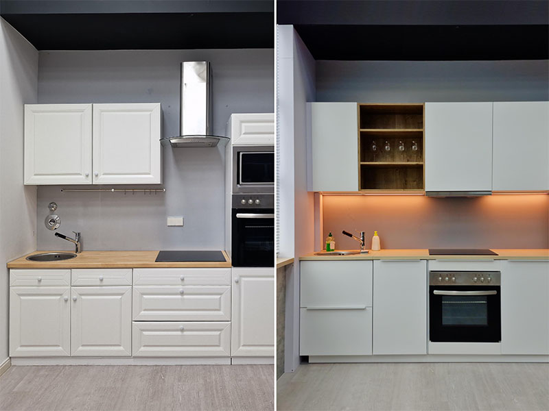 Kitchen transformation with stylish PVC doors in Trinidad and Tobago
